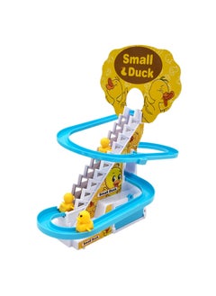 Duck Slide Toy Set, Fun Automatic Stair Climbing Toy, With Lights And Music, Comes With Six Little Yellow Ducks