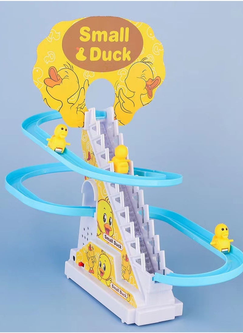 Generic - Duck Slide Toy Set, Fun Automatic Stair Climbing Toy, With Lights And Music, Comes With Six Little Yellow Ducks - Image 1