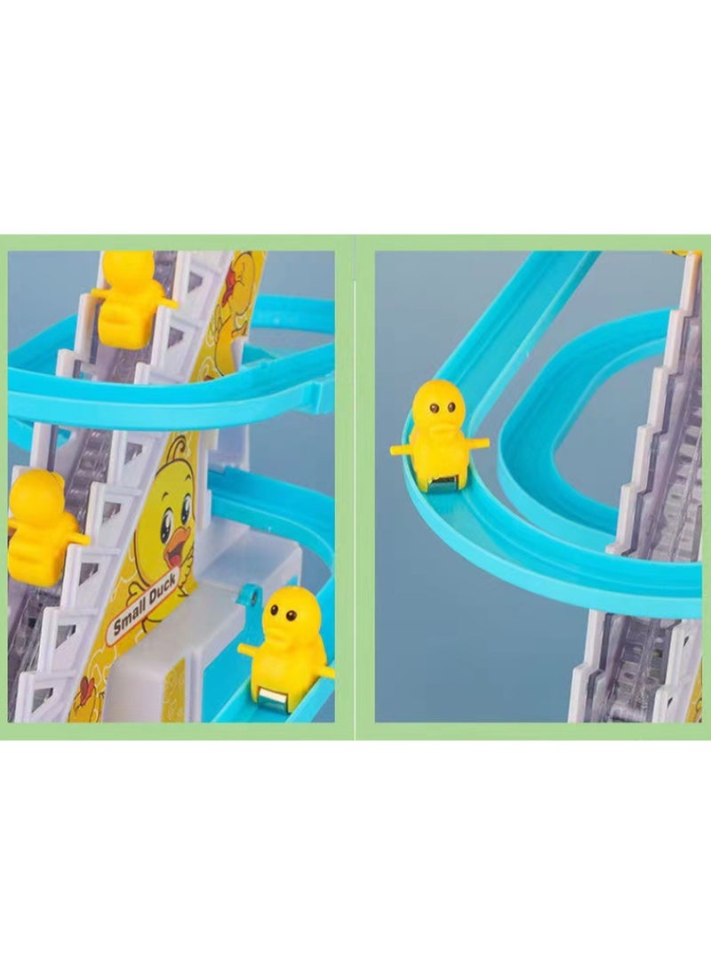 Generic - Duck Slide Toy Set, Fun Automatic Stair Climbing Toy, With Lights And Music, Comes With Six Little Yellow Ducks - Image 1