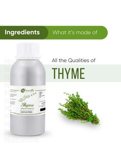 Naturalis Naturalis Essence of Nature Thyme Essential Oil 100% Undiluted Pure and Natural Therapeutic grade for Skin Conditions, Clear Breathing, Coughs and Hair Growth - 500ml  - Image 2