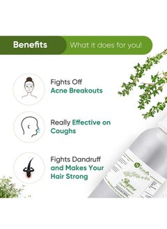 Naturalis Naturalis Essence of Nature Thyme Essential Oil 100% Undiluted Pure and Natural Therapeutic grade for Skin Conditions, Clear Breathing, Coughs and Hair Growth - 500ml  - Image 3