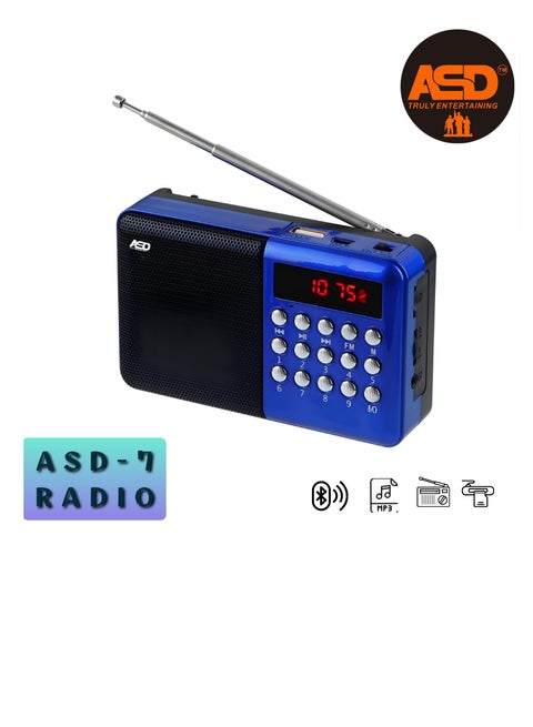 ASD-7 Speaker with Bluetooth Function, SD Card Support and Memory Playback