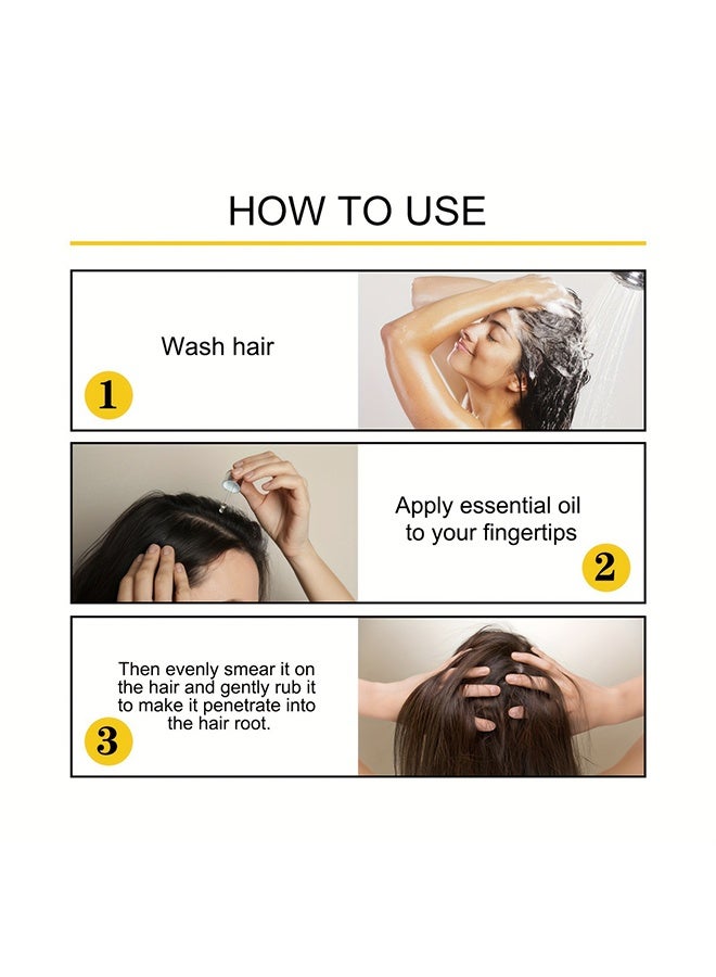 LUNOON Natural Density Essential Oil, Hair Growth Essence Thickener Regrowth Hair Serum Treatments Oil Fast Grow Hair for Hair Loss Care Product (35ML) - Image 5