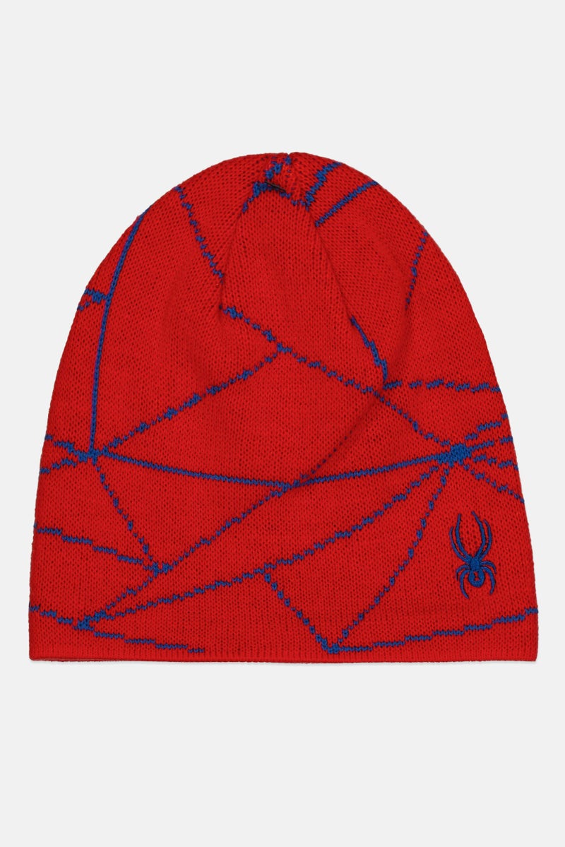 Spyder Kids Boy Brand Logo Beanie, Red - Image 1