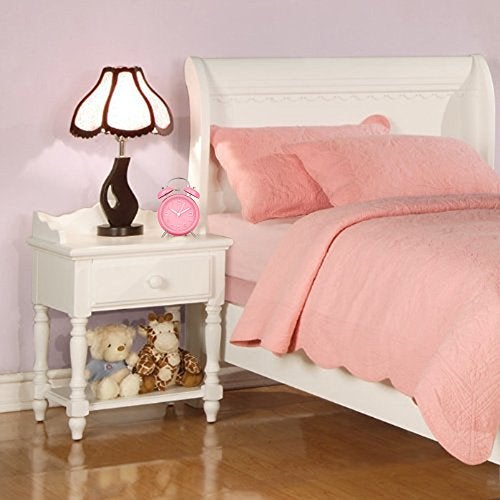 Peakeep 4 Inches Twin Bell Loud Alarm Clock for Heavy Sleepers Kids, Battery Operated Old Fashioned Alarm Clock (3D-Dial, Pink) - Image 4