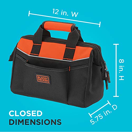 BLACK+DECKER Tool Bag, 12-inch (BDST500001APB) - Image 4