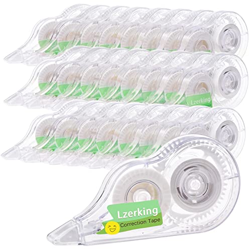 Lzerking Correct Correction Tape,White,32-Count,Transparent Dispenser Shows How Much Tape is Remaining - Image 1