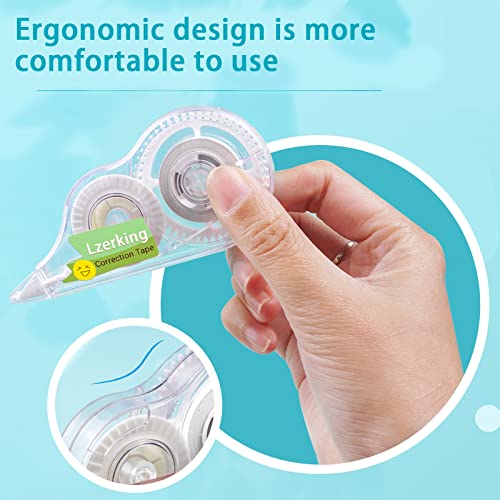 Lzerking Correct Correction Tape,White,32-Count,Transparent Dispenser Shows How Much Tape is Remaining - Image 4