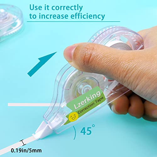 Lzerking Correct Correction Tape,White,32-Count,Transparent Dispenser Shows How Much Tape is Remaining - Image 5