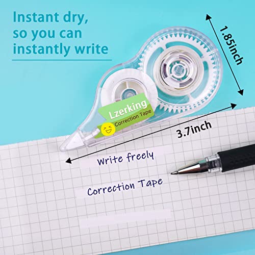 Lzerking Correct Correction Tape,White,32-Count,Transparent Dispenser Shows How Much Tape is Remaining - Image 3