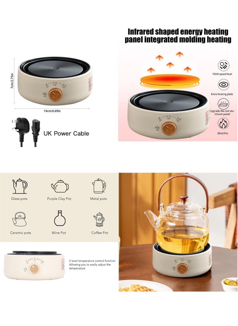 INSTARIFIC - 10 Pcs Moka Coffee Pot 6 Cup Electric Espresso Coffee Maker Set 300ml Espresso Maker Steam Italian Stovetop Coffee Makers With Electric Ceramic Cooker Coffee Gift for Home Travel - Image 1