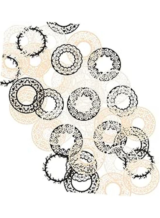 Vintage Lace Scrapbook Paper 40 Sheets for Journals Planners Postcards DIY Craft - Image 1