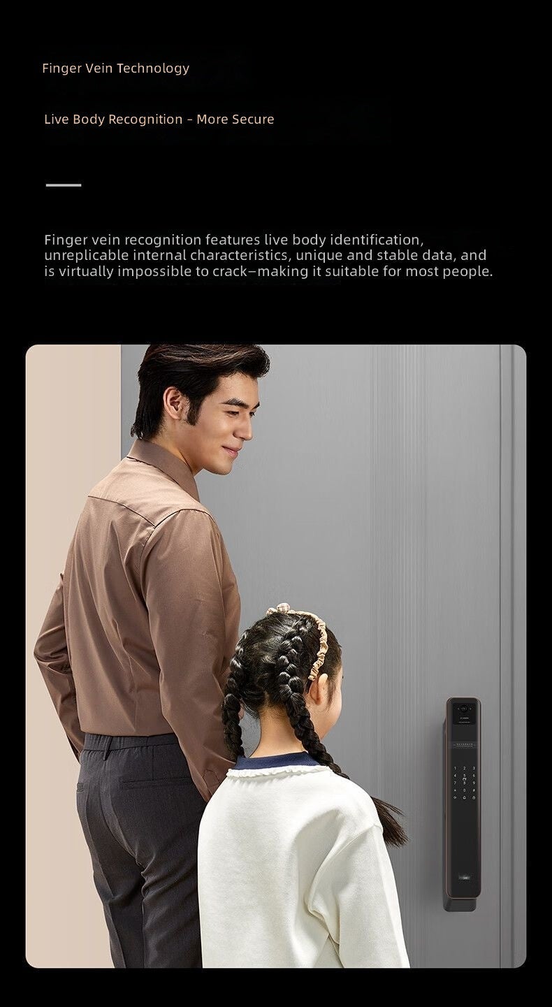 Haier VZ20 Pro Smart Lock - Finger Vein, Fingerprint, Password & Card, Automatic Electronic Door Lock with Remote Monitoring - Image 3