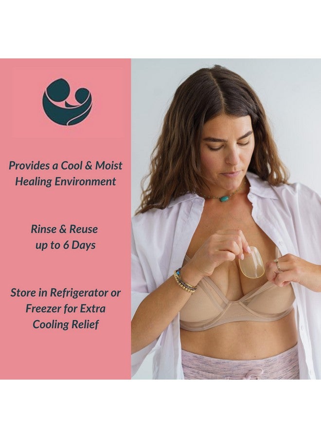 Ameda ComfortGel HydroGel Soothing Nursing Pads | Breast Pads | Hydrogel Nipple Pads for Breastfeeding | Reusable Cooling Nipple Gel Pads | Breastfeeding Supplies Nursing Gel Pads | 2 Pair (4 Count) - Image 2