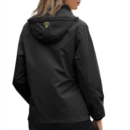 GIISAM Black Rain Jacket Women Lightweight Waterproof Raincoats Women's Travel Wind Proof Windbreakers Female - Image 3