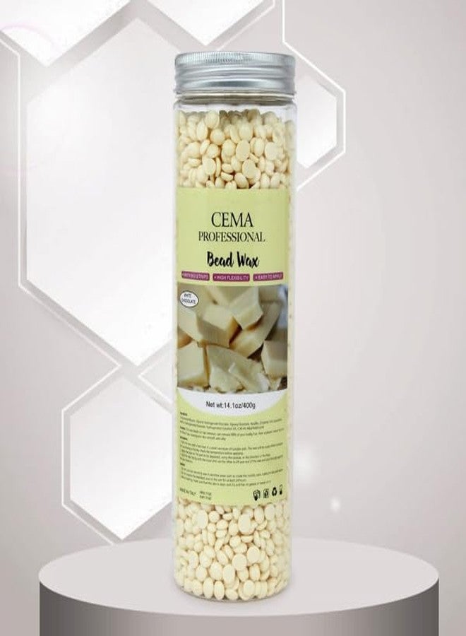 Doberyl Cema Hard Wax Beans,Hair Removal Full Body Brazilian Bikini Beads for Stripless Body Waxing at Home with free spatula, 400 gms Jar (400 Grams, White) - Image 5