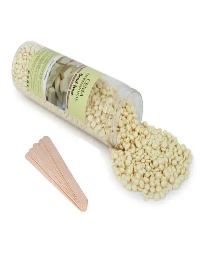 Doberyl Cema Hard Wax Beans,Hair Removal Full Body Brazilian Bikini Beads for Stripless Body Waxing at Home with free spatula, 400 gms Jar (400 Grams, White) - Image 1