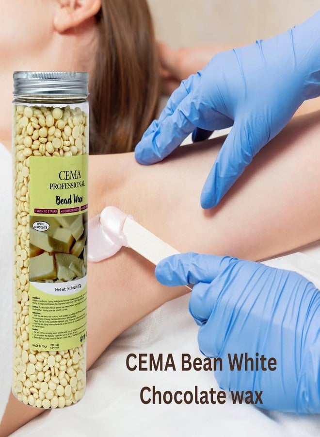 Doberyl Cema Hard Wax Beans,Hair Removal Full Body Brazilian Bikini Beads for Stripless Body Waxing at Home with free spatula, 400 gms Jar (400 Grams, White) - Image 3