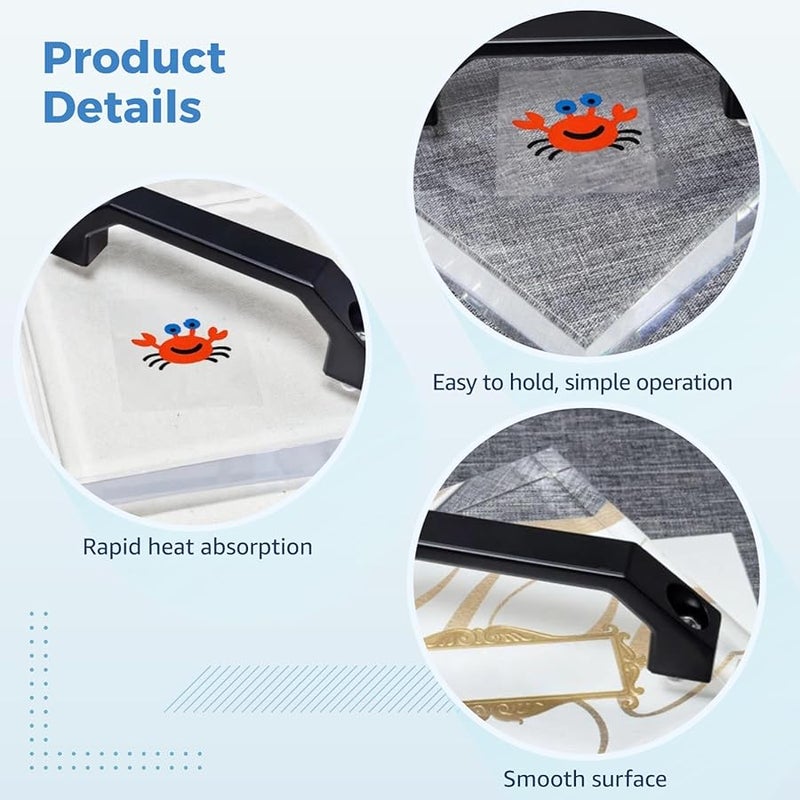 Heat Transfer Pressing Tool Vinyl Cooling Block Sublimation Accessory with Ergonomic Grip - Image 5