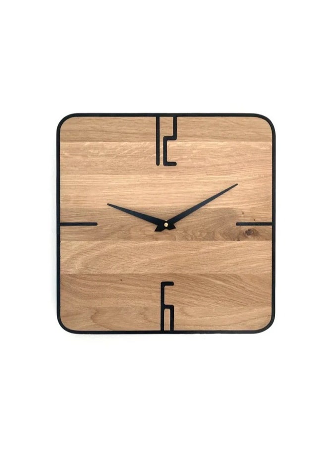 Generic - Introducing the Artisquare Wooden Square Wall Clock, A Timeless Blend of Elegance and Craftsmanship - Image 1
