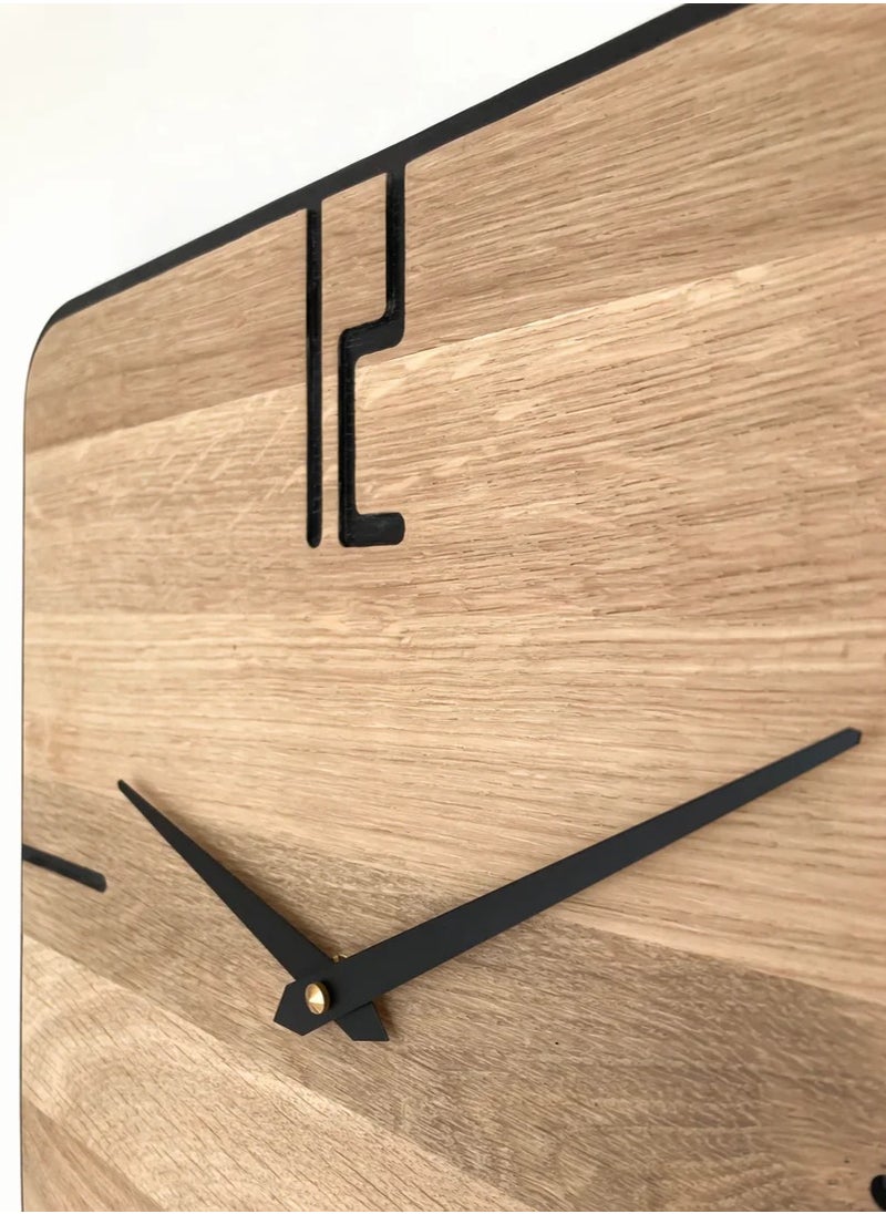 Generic - Introducing the Artisquare Wooden Square Wall Clock, A Timeless Blend of Elegance and Craftsmanship - Image 1