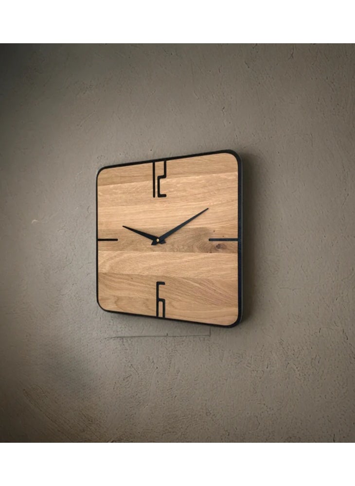 Generic - Introducing the Artisquare Wooden Square Wall Clock, A Timeless Blend of Elegance and Craftsmanship - Image 1