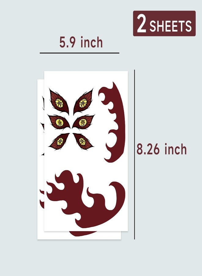 VZQI Demon Temporary Tattoos Cosplay Halloween Party - Image 2