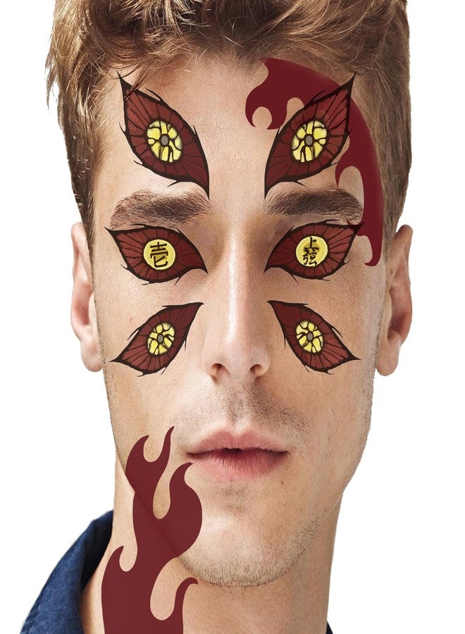 VZQI Demon Temporary Tattoos Cosplay Halloween Party - Image 1