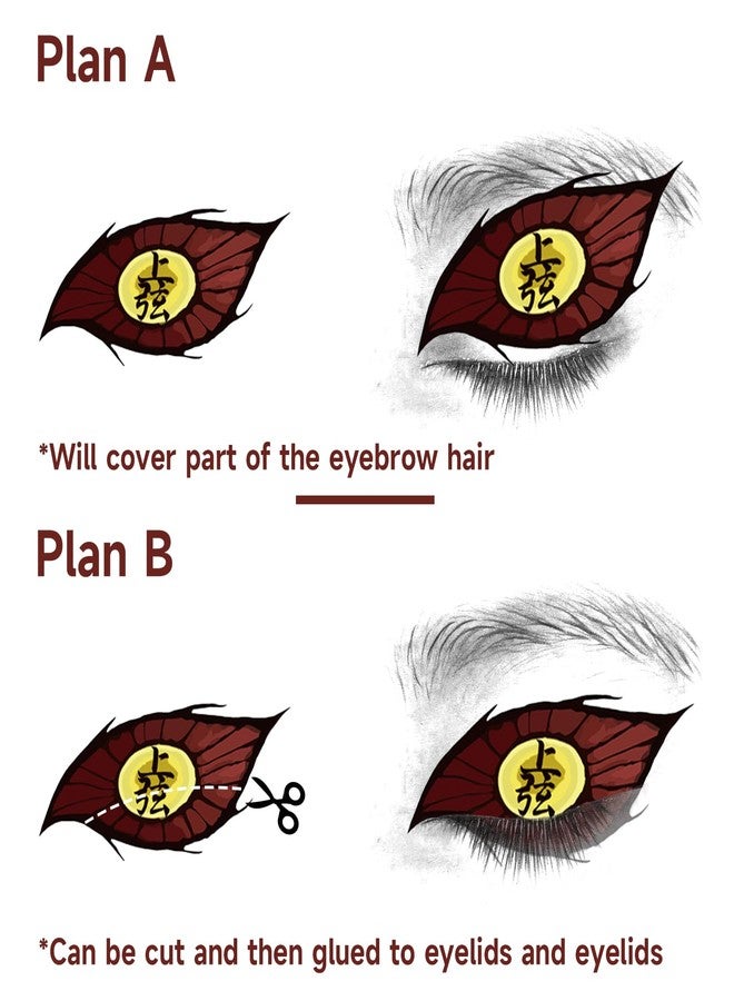 VZQI Demon Temporary Tattoos Cosplay Halloween Party - Image 3