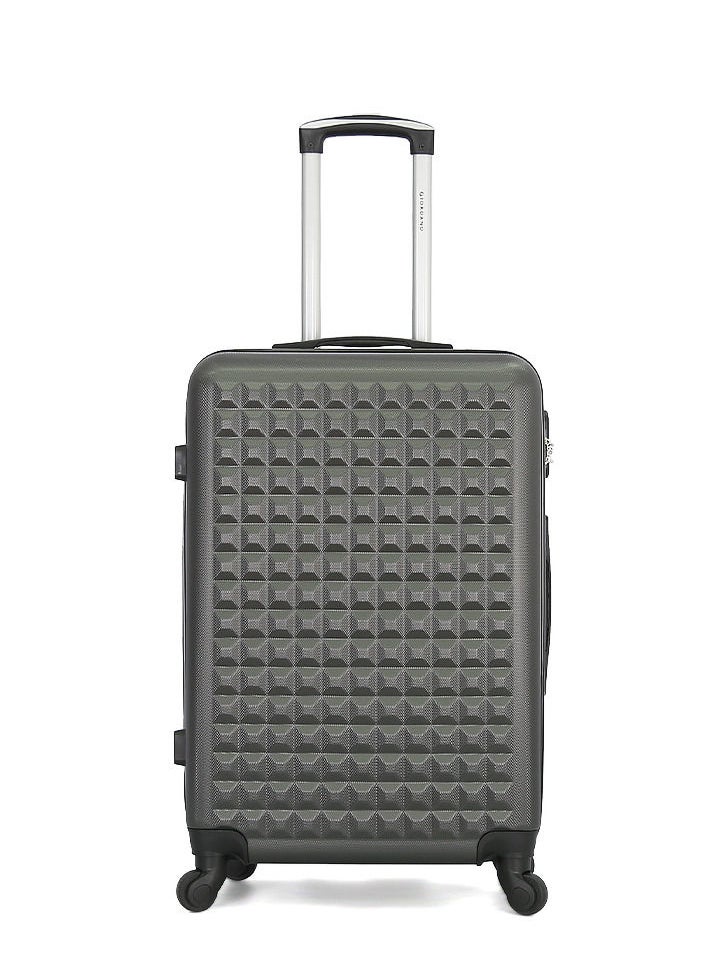 GIORDANO 3-Piece ABS Hardside Spinner Iron Rod Luggage Trolley Set With TSA Lock 20/24/28 Inch Grey  - Image 2