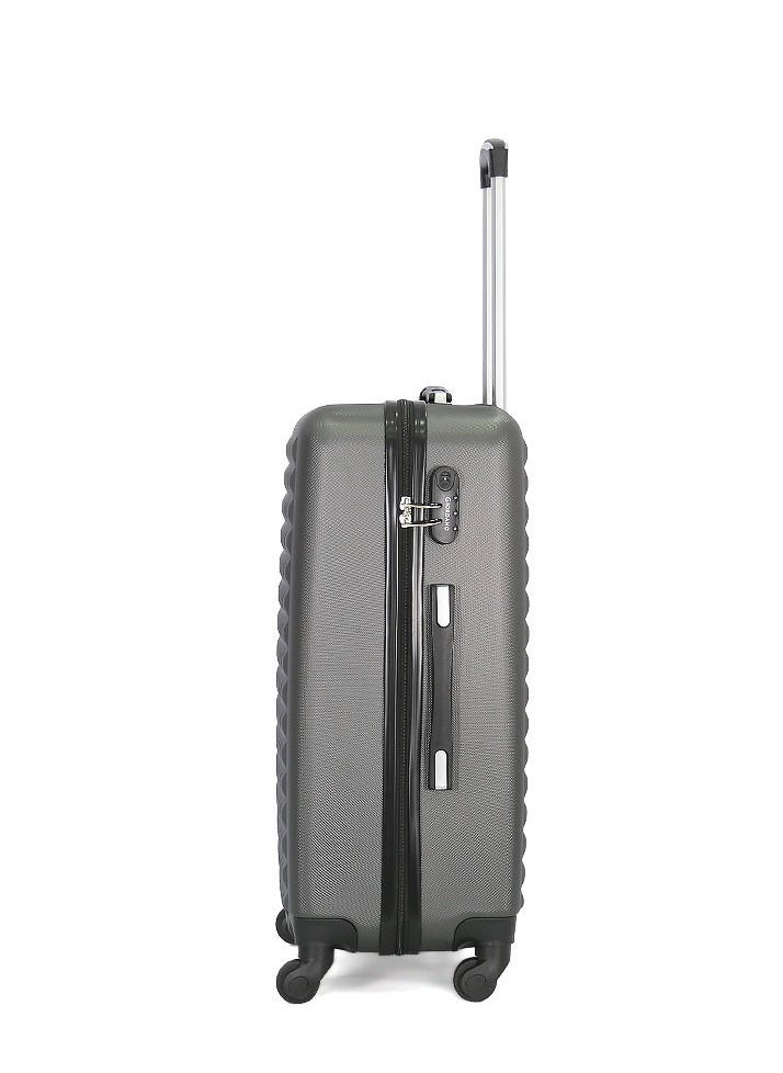 GIORDANO 3-Piece ABS Hardside Spinner Iron Rod Luggage Trolley Set With TSA Lock 20/24/28 Inch Grey  - Image 3