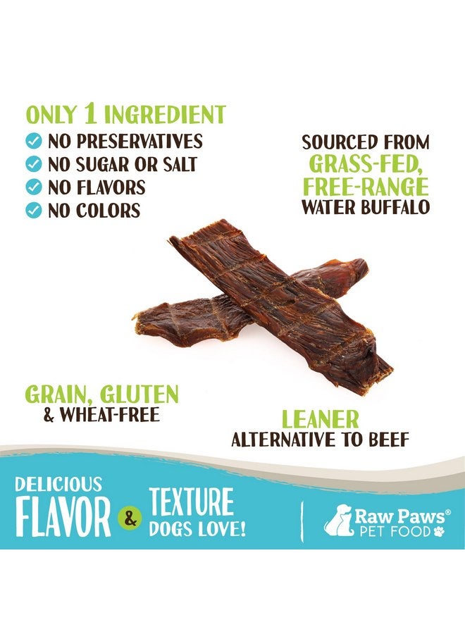 Raw Paws Water Buffalo Jerky Treats for Dogs, 16-oz - Packed in USA - Free-Range Pure Buffalo Meat - Beef Jerky for Dogs Alternative - Jerky Treats for Dogs - Jerky Sticks for Dogs, Dog Beef Jerky - Image 2