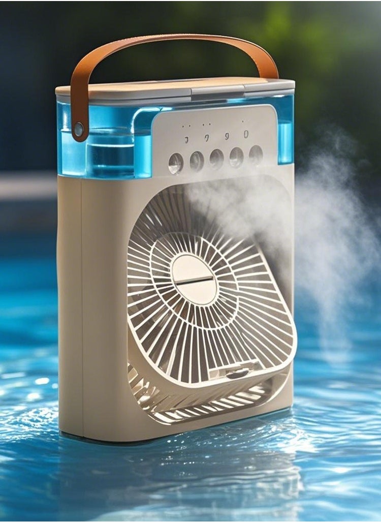 Generic Portable Air Conditioners,Mini Evaporative Cooler,350ml 700ml Cooler 3 Speeds,USB Personal Conditioner with 7 LED Light，1-3H Timer AC Cooling Fan for car Home Office Room  - Image 1