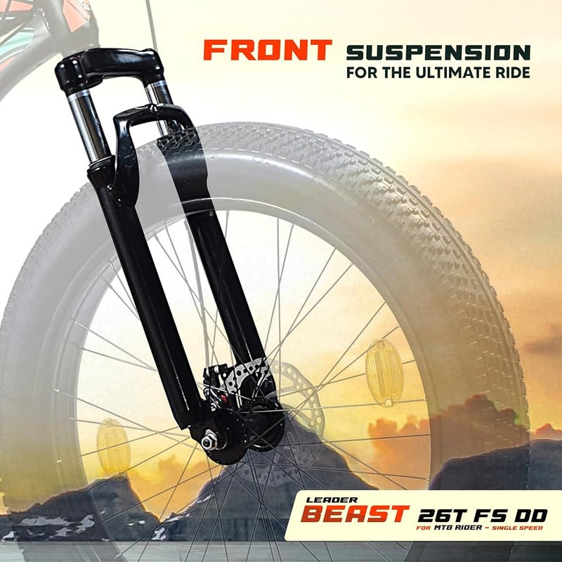 ليدر دراجة Leader Beast هجينة مزودة بإطارات سميكة - Image 4