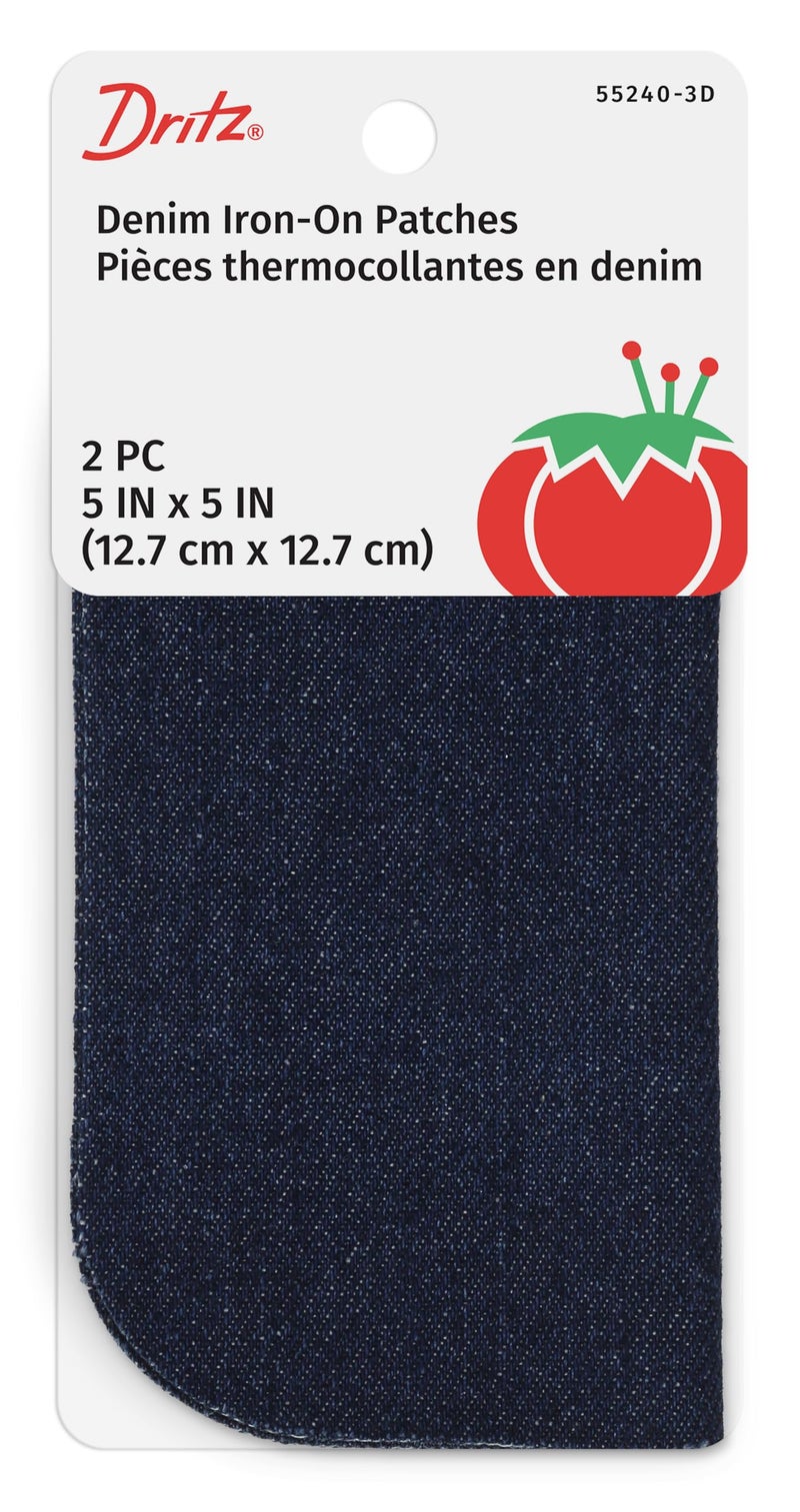 Dritz Dritz Denim IronOn Patches 5 x 5Inch 2 Count Dark Blue