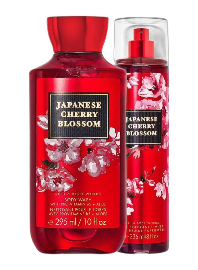 Bath & Body Works Japanese Cherry Blossom Body Wash & Japanese Cherry Blossom Mist Bundle - Image 1