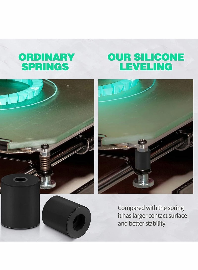 3D Printer Heat Bed Leveling Parts, 8 Pcs Silicone Solid Column, Stable Hot Bed Tool Heat-Resistant Buffer - Image 5