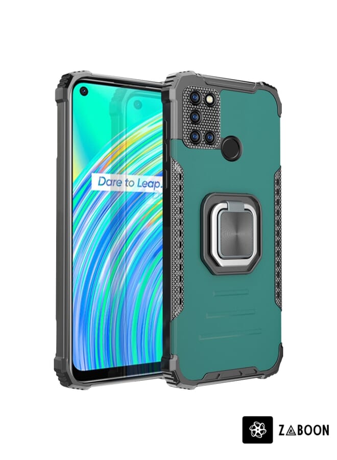 Zaboon Protective Case Cover For OPPO Realme C17 / Realme 7i Fierce Warrior Series Armor Aluminum Alloy + TPU  with Ring Holder - Image 1