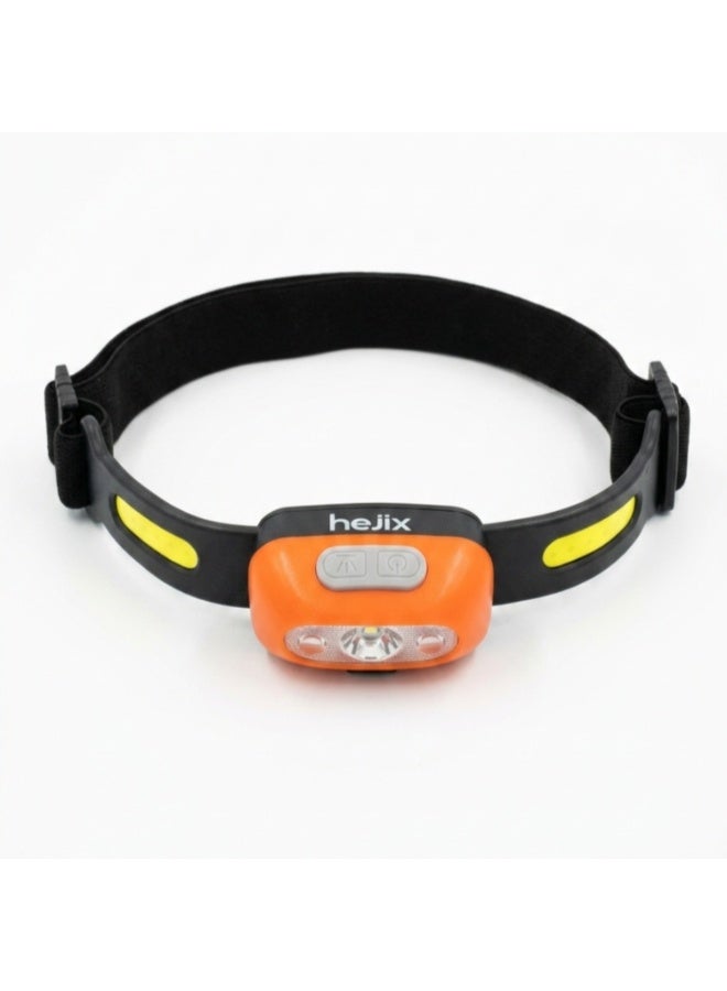 حىجيقس HEJIX Headlamp, Rechargeable 200 Lumens LED Head Torch with 5 Lighting Modes, USB Charging, Water Resistant, Adjustable Headband, Emergency & Outdoor Head Light for Camping, Hiking & Work - Image 1