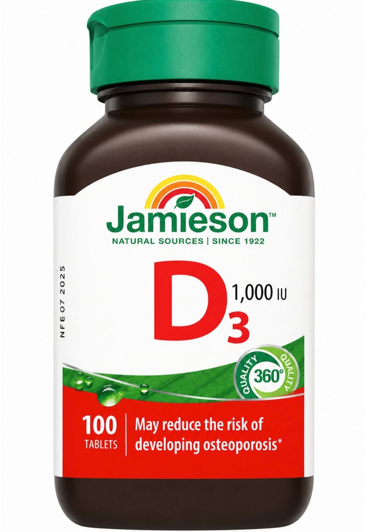 JAMIESON VITAMIN D 1000IU 100TAB - Image 1