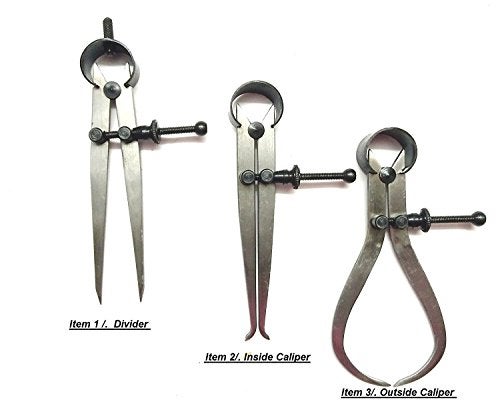 AI 3-Piece 8" Spring Caliper Set - Inside, Outside & Divider - OMEX-200 - Image 2