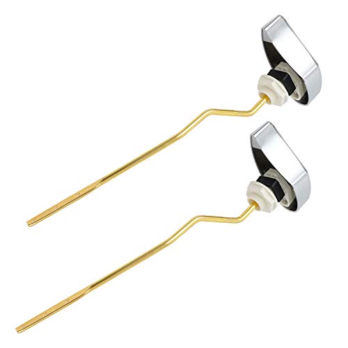 iFealClear 2PCS Brass Toilet Tank Flush Lever Replacement Compatible with TOTO THU068#CP for St743S, St454E, Side Mount Toilet Trip Lever, Easy to Install, Chrome - Image 1