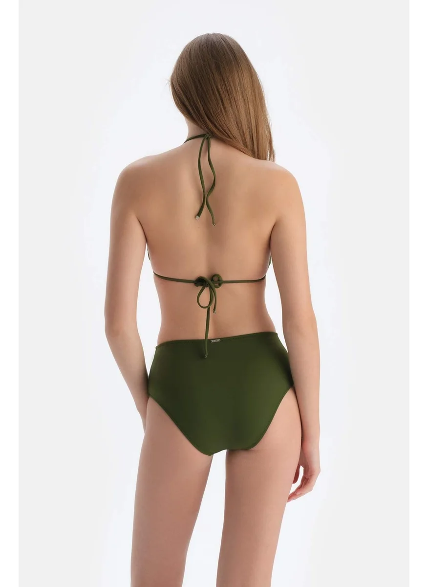 dagi Khaki Triangle Mini Bikini Top