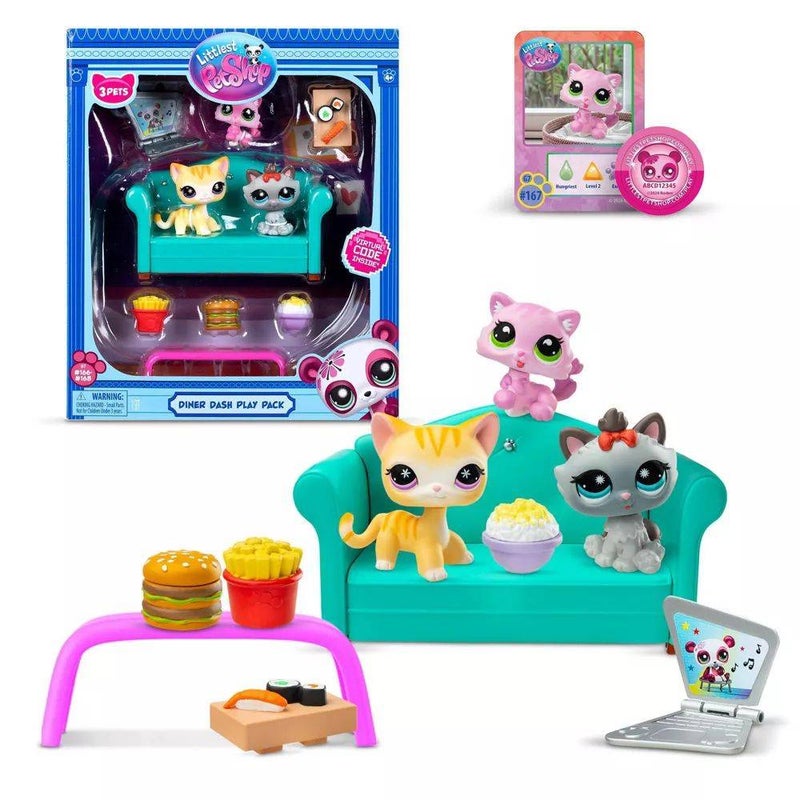 Littlest Pet Shop Diner Dash Play Pack (9 Pieces) - Image 1