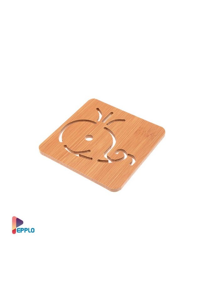 pepplo Wooden Drinks Coasters for Tea Coffee Cup Mug Hollow Coaster Kitchen Insulation Mat Anti-Scald Pot Mat Home Creative Anti-Skid Coaster,Random Pattern (Set of 3, Small) - Image 5