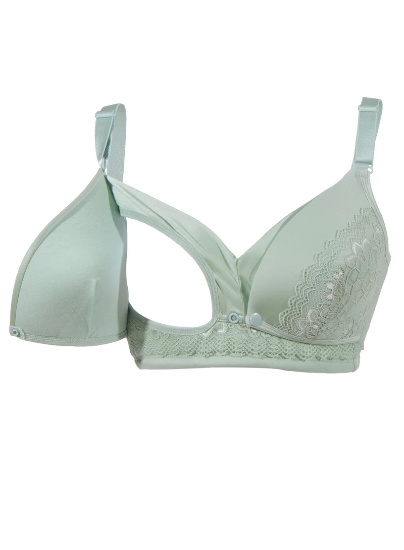 Okus Full Cup Maternity And Nursing Bra Green Medium