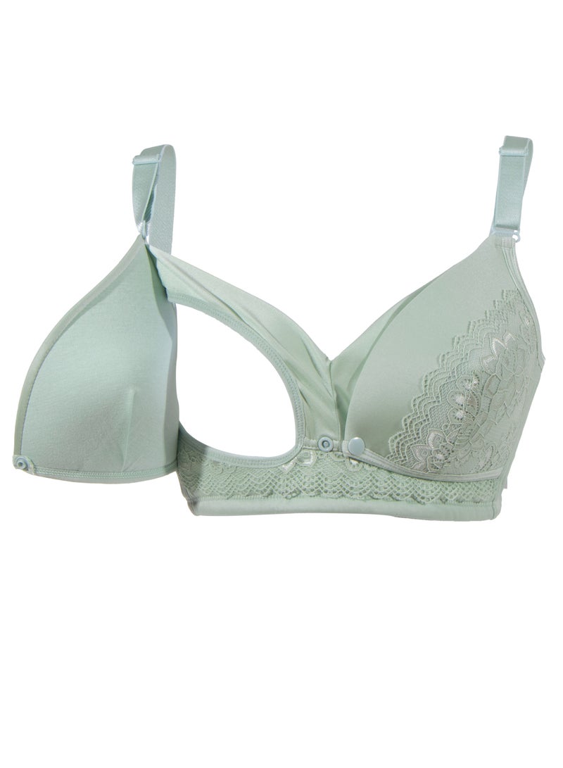 أوكوس حمالة صدر للحمل والرضاعة كاملة التغطية - أخضر - مقاس متوسط - Image 5