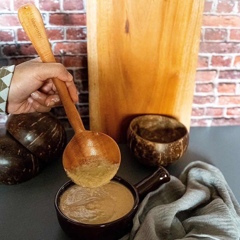 Fabartistry 100 Pure Neem Set of 3 ladles for BiriyaniVegetables and SauteBrown  - Image 3