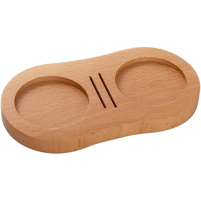 Unity Wooden Coffee Pot Rack Anti Slip Espresso Coffee Pot Rack Distribution Rod Tool Compacting Pad 18102Cm Universal Food Safety Wooden Coffee Pot 8Shaped Beech Wood - Image 2