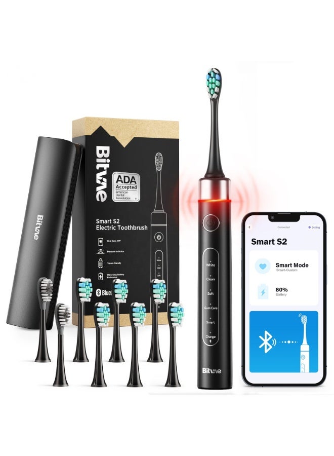 Bitvae S2 Smart Electric Toothbrush for Adults, Smart APP Toothbrush, 8 Heads, Teeth Whitening Toothbrush For Perfect Oral Care. - Image 1